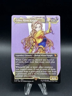 Celes, Rune Knight (0201) [Borderless] (NM) - MTG - Commander: Final Fantasy - Image 1 of 3