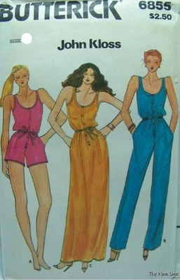 Vintage 70s JOHN KLOSS Evening Gown Dress S10 B32½ Butterick 5704 Pattern UNCUT - Image 1 of 3