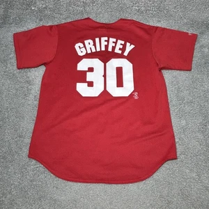 Camiseta deportiva de béisbol grande vintage Majestic MLB Cincinnati Reds Ken Griffey Jr para hombre - Imagen 1 de 18