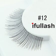 #12  6 or 12 pairs of ifullash 100% human hair Eyelashes- BLACK