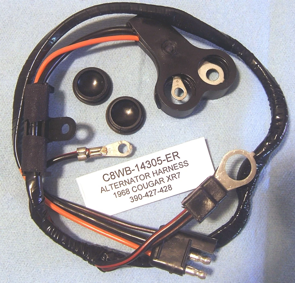 C80) 1967 1968 Ford Mercury Cougar XR7 390-427-428 "Alternator wiring harness" - Image 1 of 1