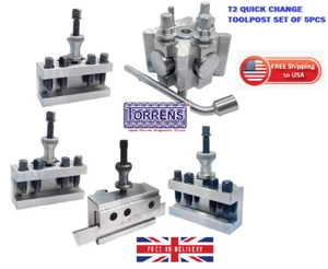Quick Change T2 Tool Post Set Of 5 pcs Parting Standard Boring Holders 26mm - Picture 1 of 6