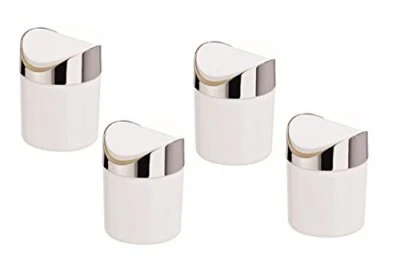 Tischabfalleimer weiß mit Schwingdeckel 4 Stück Kosmetikeimer Restebehälter neu - Bild 1 von 2