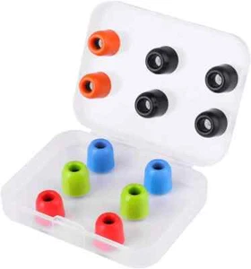 Comfy Earbuds Memory Foam Ear Tips for Ear Buds and Earphones, with Color Red... - Picture 1 of 3