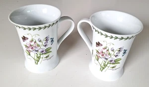 Portmeirion Pimpenel 8013 Botanic Garden Sweet Pea Mugs Two 10 Oz. - Picture 1 of 5