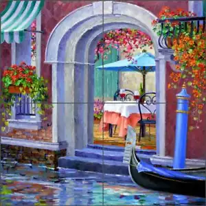 Venedig Fliese Backsplash Senkarik Mediterran Cafe Kunst Keramik Wandbild MSA210 - Bild 1 von 7