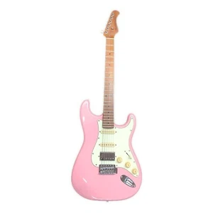 Bacchus Electric Guitar Pink BST-2-RSM　almost 100% frets remaining　good　item　04Y - Picture 1 of 10