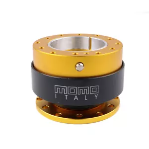 MOMO Style Gold Steering Wheel Quick Release Hub Adapter Snap Boss Kit - Picture 1 of 5
