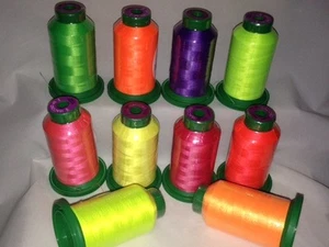 Neon Kit -10 pack of Isacord Embroidery Thread -New in wrappers - Picture 1 of 1
