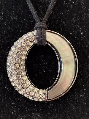 Lia Sophia  Shell  And Crystal Reversible Necklace - Image 1 of 2