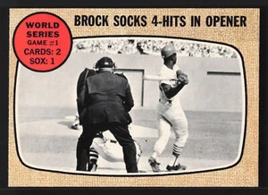 1968 O-Pee-Chee Lou Brock Socks 4-Hits In Opener #151 - Cardinals - HOF NM+ - Picture 1 of 2