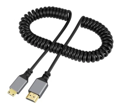 Mini HDMI to Standard HDMI Coiled Audio Video Cable 4K@60Hz - Image 1 of 4