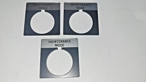 Allen Bradley 800T Maintenance Mode Legend Plate Fast Free Shipping Canada, USA - Bild 1 von 1