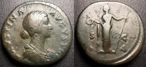 Faustine Jeune - sesterce - LAETITIA - 161-175 après JC, Rome - RCV#5279 - Foto 1 di 1