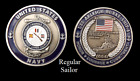 ~ USS Burke ~ Ship 4 ~ US Navy Recruit Training Command Challenge Coin ~ 