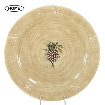 Target Home NORTHWOODS LODGE 14.5" Plato para servir Navidad Piña Copo de nieve Foto 1 de 4