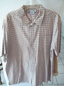 Camicia uomo manica corta a quadri di Columbia Sportswear taglia L 100% cotone - Foto 1 di 2