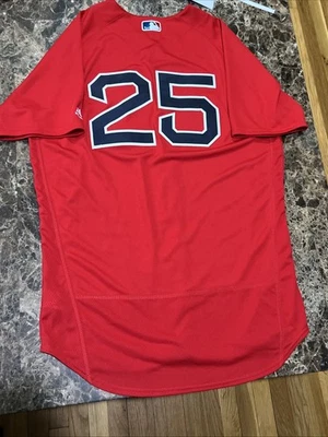 Camiseta de beisebol Rajai Davis Boston Red Sox equipe/jogo autêntica MLB 2017 - Imagem 1 de 4