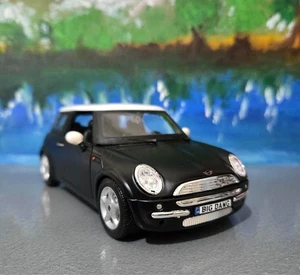 PERSONALISED PLATES Matt Blk Mini Cooper Toy Car MODEL boy girl mum dad gift NEW - Picture 1 of 17