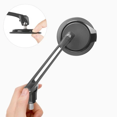 KiWAV Minimal Mirror Series - AURA round black super thin M10 fits Honda Yamaha - Image 1 of 4