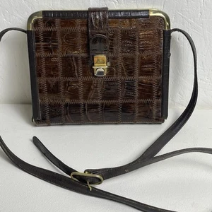 Bolso de mano Irv genuino vintage de cocodrilo hecho en Alemania - Imagen 1 de 5