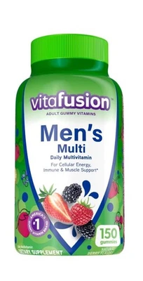 Vitafusion Vitaminas gomosas para hombres, multivitaminas diarias con sabor a bayas para hombres, 1 Foto 1 de 4