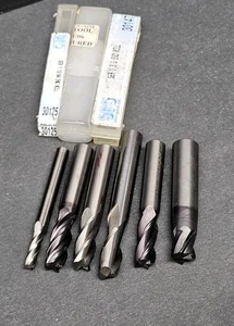 SHARP Solid Carbide End Mill Lot 13/64" 3/8" 10mm 1/2" Garr M.A. Ford Machinist - Imagen 1 de 6