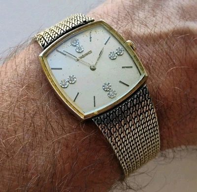 RELOJ LONGINES HOMBRE 10K GF 30MM CUERDA MANUAL DIAMANTE MARCADOR CORREA ORIGINAL FUNCIONA Foto 1 de 4