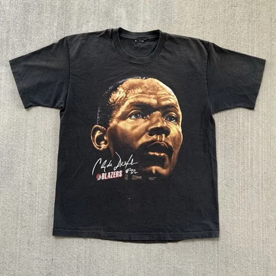 Vintage 90s  Clyde Drexler Portland Trail Blazers shirt salem sportswear size L - Image 1 of 4