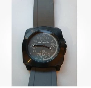 Columbia Commuter Watch Ca012-j10 Mens Stainless Black Gray Rubber 100m Quartz - Picture 1 of 5