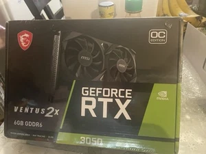 MSI GeForce RTX 3050 Ventus 2x OC Edition 6GB GDDR6 Graphics Card - Brand New - Picture 1 of 4
