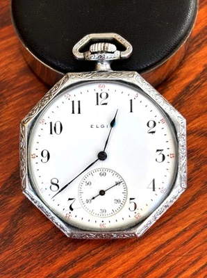 Limpio 1906 Elgin 12 Talla 17J Grado 322 Estuche Octágono Nípido Bonito Dial ¡Funciona muy bien! Foto 1 de 4