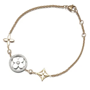 Auth Louis Vuitton Bracelet Diamond Idylle Blossom 3color 18K YG/WG/PG - Picture 1 of 4