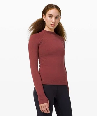 Lululemon FAB! Blusa Keep The Heat térmica manga longa furos para polegar em Savannah P - Imagem 1 de 4