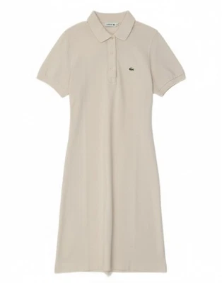 Vestido polo para mujer LACOSTE talla 36 pequeño blanco algodón AJ15 Foto 1 de 4
