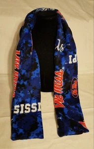 Sciarpa in pile artigianale NCAA University of Mississippi Rebels lunga 58" - Foto 1 di 2