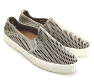 Frye Sneakers Camille Perforated Slip On Leather Beige Woman 7M