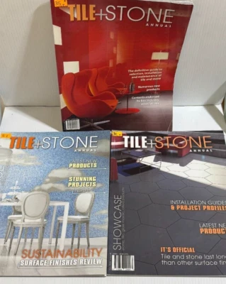 3 X Tile & Stone Annual Magazines 2010-2012 Volume 1-3 kitchen bathroom surfaces - Image 1 of 4