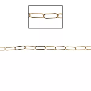 1 foot - 14kt Gold Filled, Flat Large Paperclip Chain, 1 ft, Chain by the Foot - Picture 1 of 2