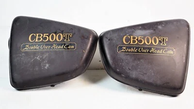 Juego de cubierta lateral derecha izquierda HONDA 75-77 CB500T CB500 PAR DE CARENADOS ORIGINALES Foto 1 de 4