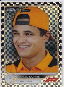 2022 Topps Chrome Formula 1 Grand Prix Checker Flag Lando Norris #34 DD1 - Picture 1 of 2