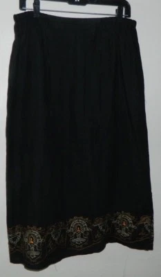 Mujeres Marina Sport Sólido Marina Rinaldi Negro Trabajo Informal Falda Larga L Italia Foto 1 de 4