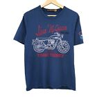 Johnson Motors Steve McQueen Triumph TR6SC Trophy T Shirt Size M Blue Biker Rare