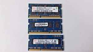 Hynix 6GB 3X2GB Laptop Notebook RAM Memory HMT125S6BFR8C-G7 HMT325S6CFR8C-PB NO - Picture 1 of 3