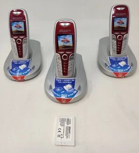 Telefono Cordless Telecom Aladino Slim 4 Vivavoce Rubrica Rosso Trio - Foto 1 di 1