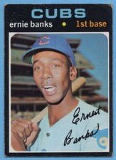 1971 Topps #525 Ernie Banks VG-VGEX WRINKLE Chicago Cubs HOF A2887