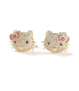 1.60 CT Round Cut Lab-Created Diamond Stud Earrings 14K Yellow Gold Plated - Picture 1 of 3