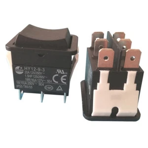 2Pc Kedu HY12-9-3 250V 1.5HP 6Pin on off on Industrial Electric Rocker Switch - Picture 1 of 6