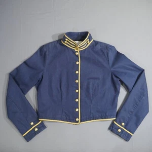 Vintage Ralph Lauren Denim Supply Navy Blue Gold Military Jacket Women's L NWT - Picture 1 of 21