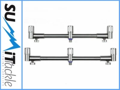 Summit Tackle 3 Rod verstellbare Buzz Bars Edelstahl VORNE & HINTEN Karpfen